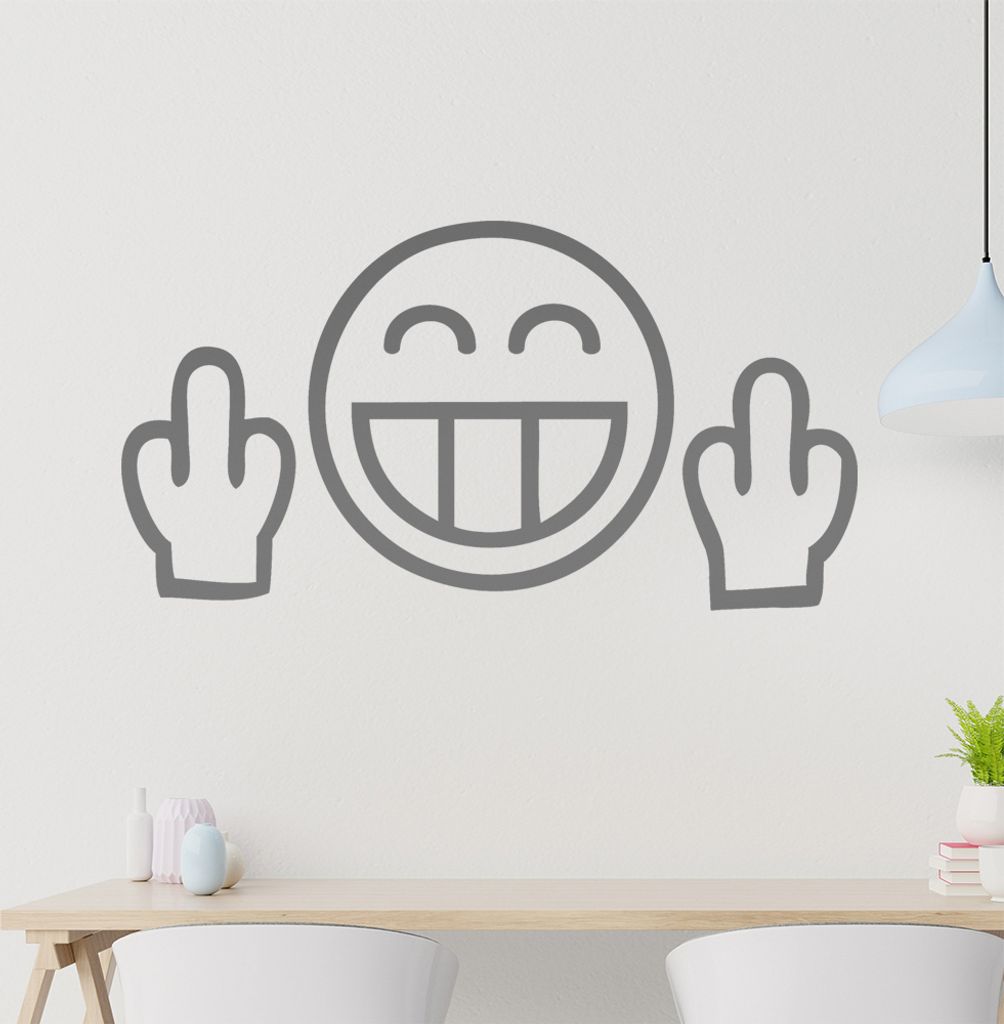 Fuck You Wandtattoo in 6 Größen - Wandaufkleber Wall Sticker - Dekoration, Küche, Wohnzimmer, Schlafzimmer, Badezimmer