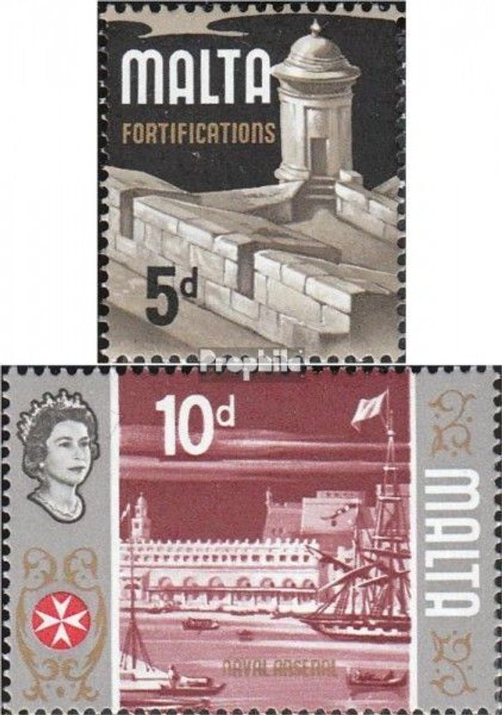 Briefmarken Malta 1970 Mi 412w-413w (kompl.Ausg.) postfrisch Freimarken