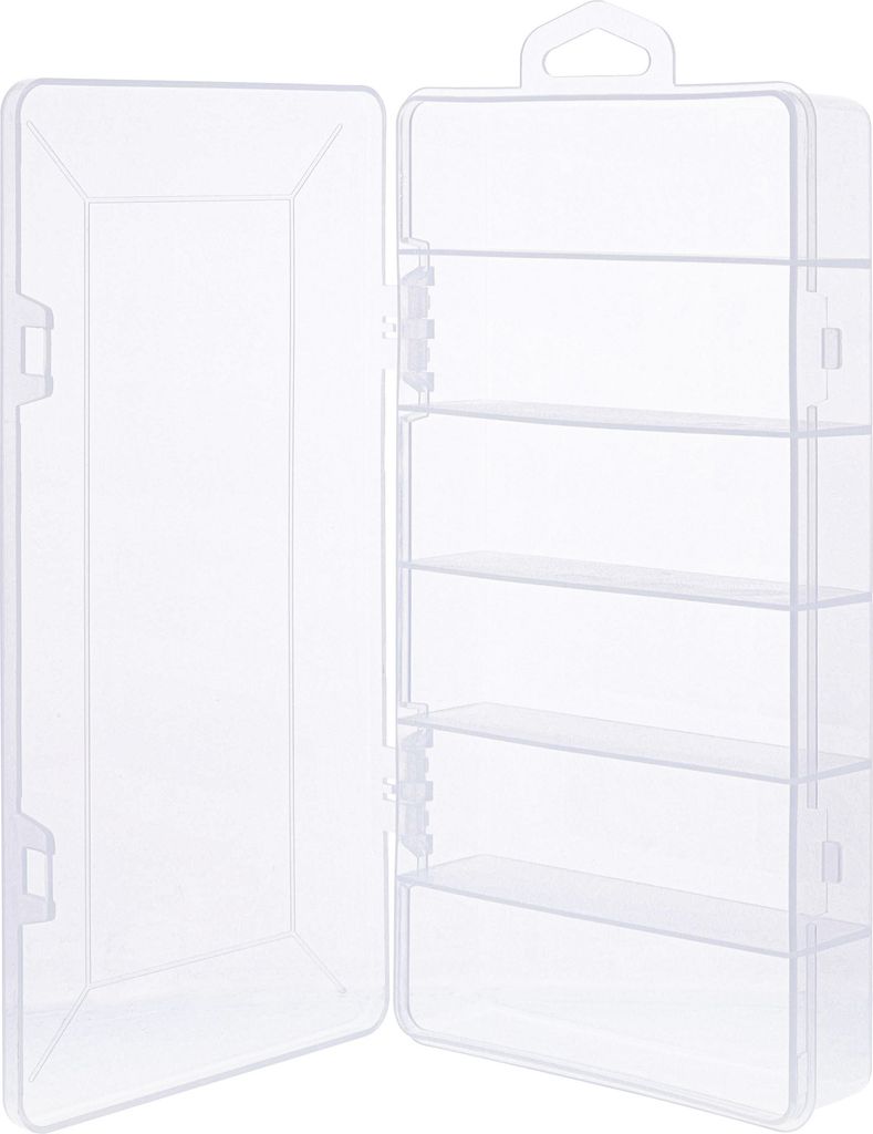 InLine Kleinteilebox, 6 Fächer, Abmessungen: 206x107x33mm, transparent