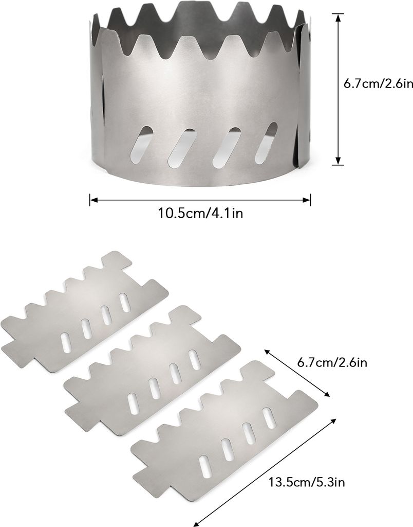 Tragbare Outdoor ultraleichte Titan-Alkoholofenhalterung Windschutz Camping Wandern Rucksacktouren