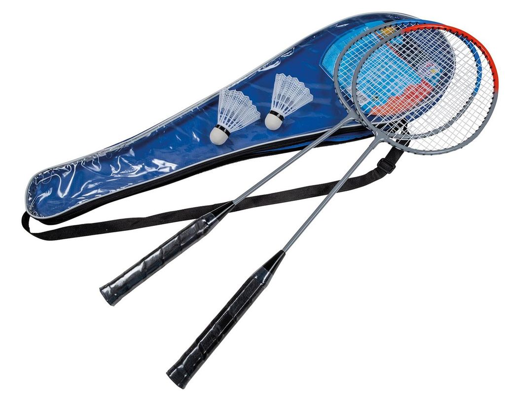 badminton-Set 65 cm grau/blau/rot 5-teilig Produktbild 