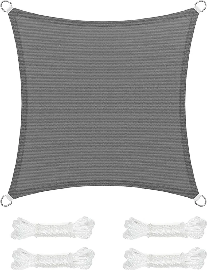 Toile d'ombrage carrée 3m respirante en HDPE - Idéal terrasse et jardin