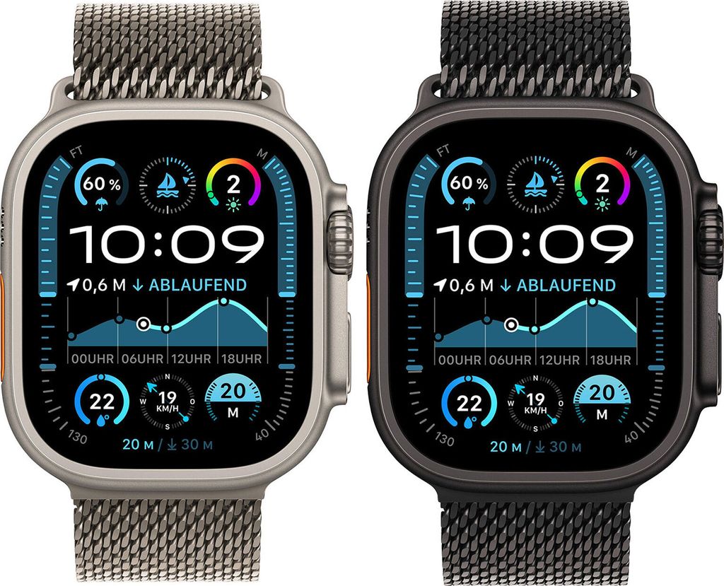 Apple Watch Ultra 2 GPS + Cellular, 49 mm - Medium, Farbe:Titan