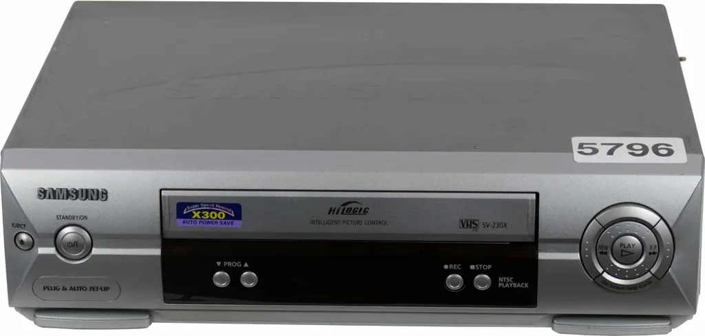 Lecteur Cassette VHS Samsung SV-230X pour Numérisation et Visionnage Salon