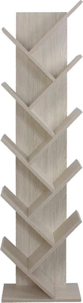 Rebecca Mobili Bücherregal mit 10 Fächern aus MDF, grau