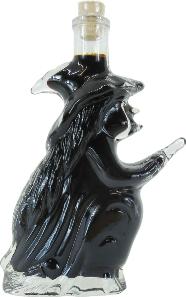 Halloween Pestbeulen-Essig in Hexe auf Besen mit Aceto Balsamico 200ml