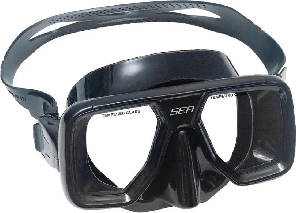 Masque de plongée Abysstar Sea noir réglable pour homme et femme