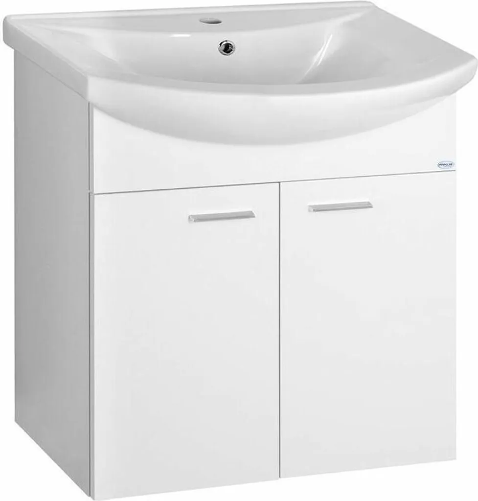 Meuble de rangement bureau ZOJA blanc 2 portes idéal pour petits coins