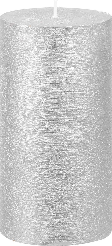 Candela MagicHome Natale, 6,9x13 cm, cilindrica, argento, Immagine del prodotto 