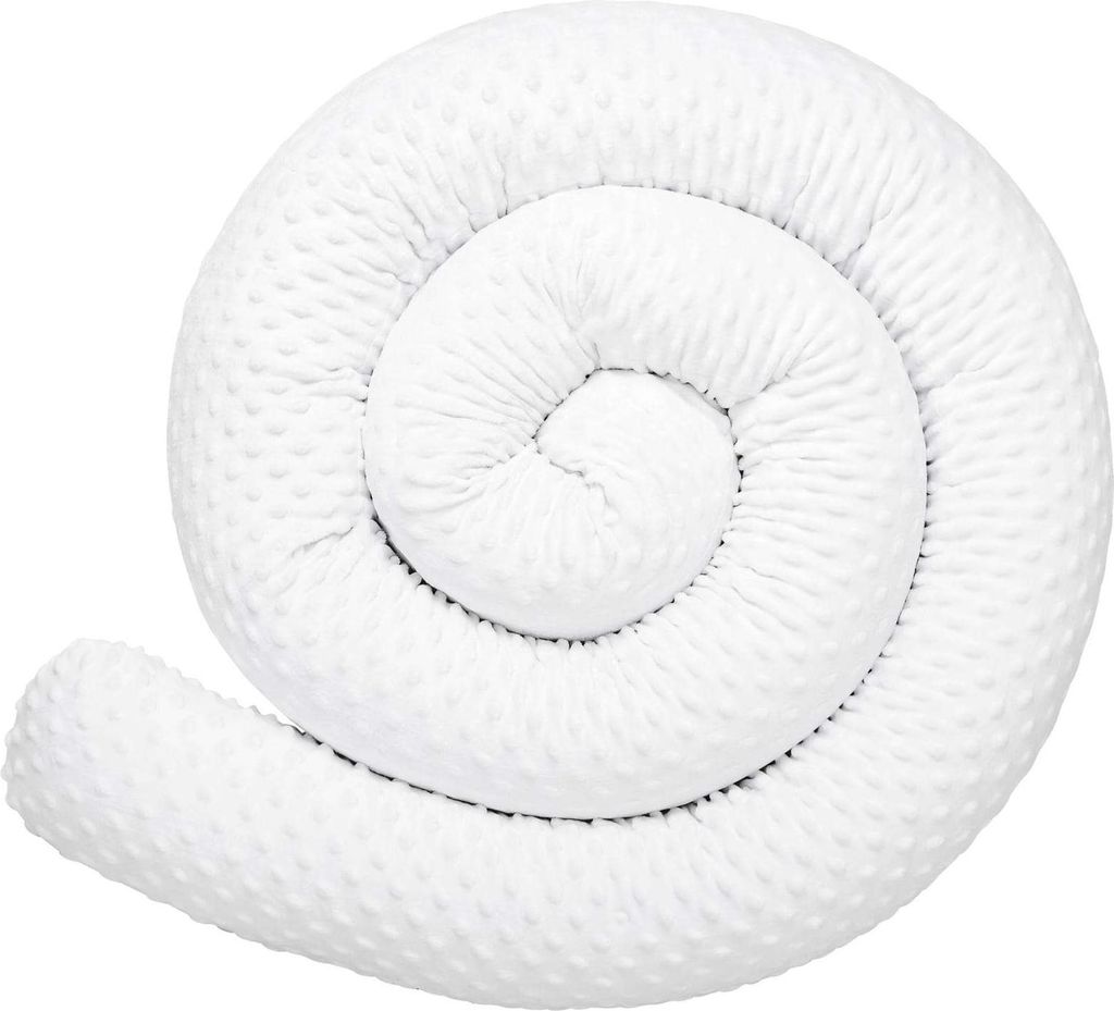 White Minky schlange Bettumrandung 300cm Produktbild 