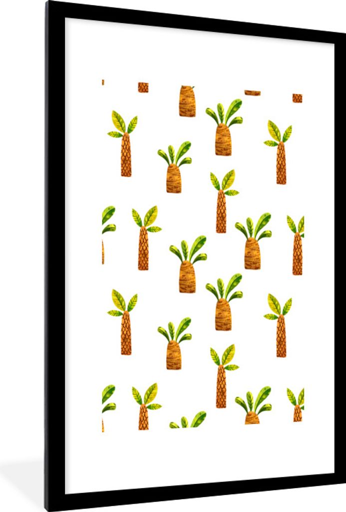 MuchoWow® Gerahmtes Poster Dschungel - Palme - Design 60x90 Produktbild 