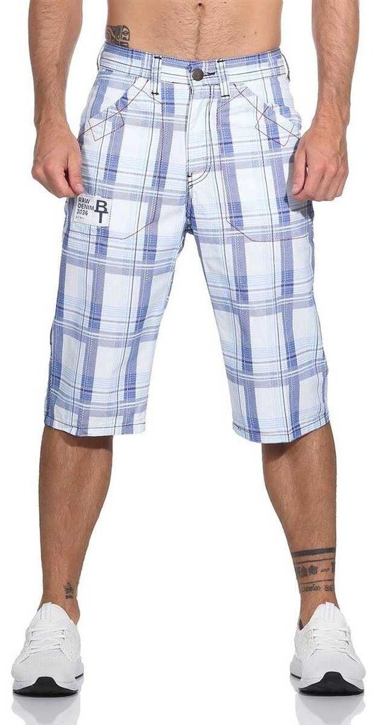 Herren 3/4  Kurze Hose Bermuda Shorts Karo Sommer /  Muster Produktbild 