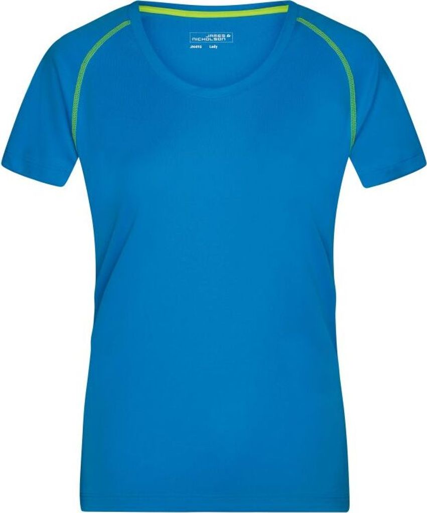 Funktions-Shirt für Fitness und Sport bright-blue/bright-yellow, Gr. XL