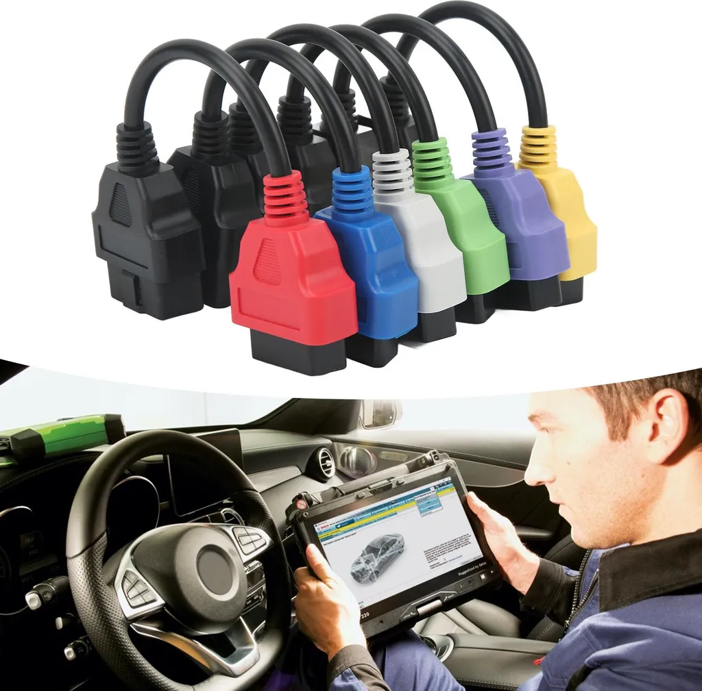 Cavi Adattatori OBD2 Fiat 6 Colori - Prezzo Stock Diagnosi ECU
