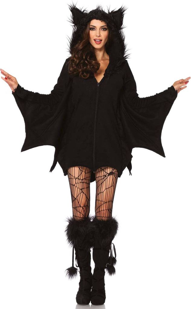 Fledermaus Hoodie - Karneval Faschingskostüm Damen Größe: L