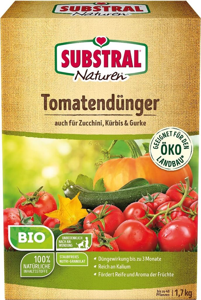 SUBSTRAL Naturen Tomatendünger 1,7 kg für bis zu 48 Pflanzen