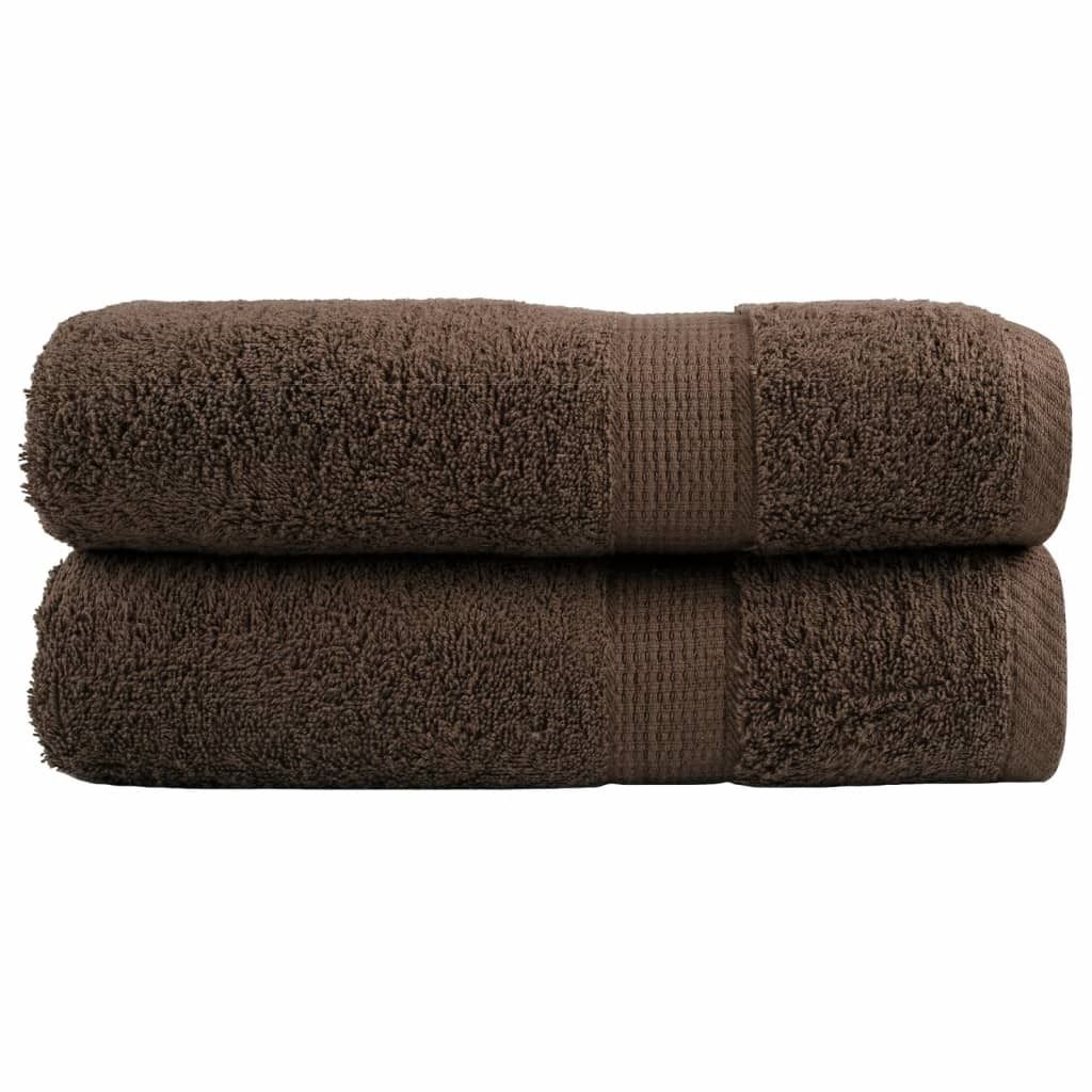 Prémiové ručníky SOLUND 2 ks hnědé 50x100 cm 600 g/m² Obrázek produktu 