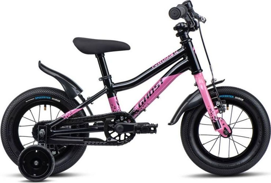 Ghost Kinderfahrrad Powerkid 12 Zoll in met. black/pink