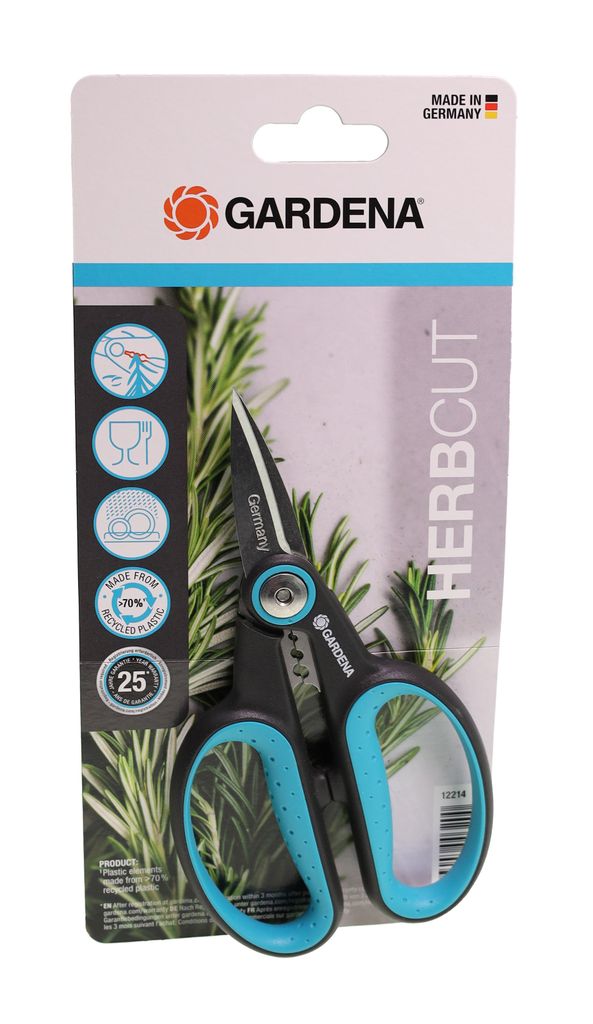 GARDENA Kräuterschere HerbCut türkis, schwarz 17,3 cm