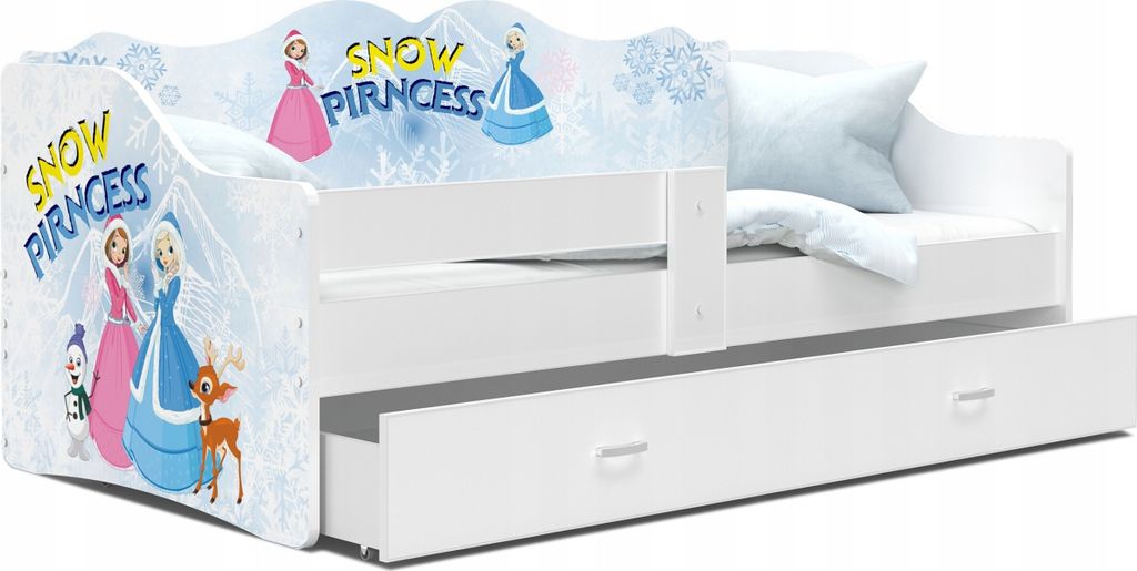 Kinderbett mit Matratze und Schublade NELI Jugendbett spielbett 160x80 stickern nr.2