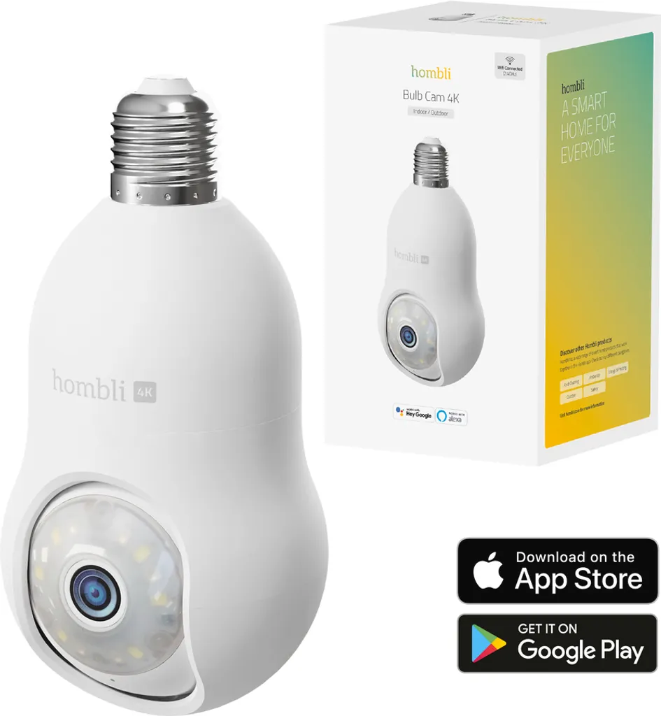 Caméra Ampoule Connectée WiFi Hombli pour Sécurité Maison Extérieure