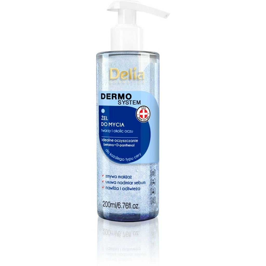 Delia Cosmetics Dermo System Erfrischendes Gesichtswaschgel Produktbild 