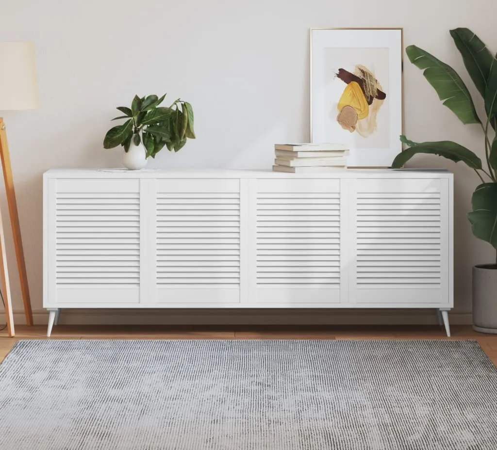 Ante per Armadi Legno Massiccio Bianco 4 pz 61,5x49,4 cm Doghe DIY