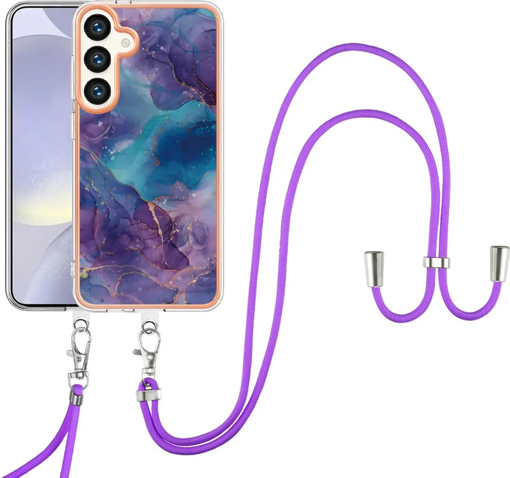 Cover Protettiva Samsung S24 Plus Viola con Fascia Regolabile Antigoccia