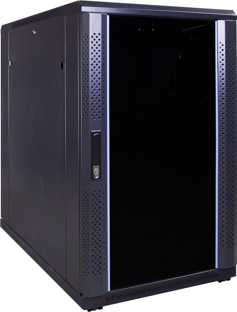 DSIT 18 HE 19” Serverschrank, mit Glastür (BxTxH) 600 x 1000 x 1000mm (DS6018)