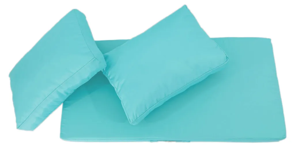 Coussin extérieur déhoussable 100x50cm résistant UV Bleu Caraïbes