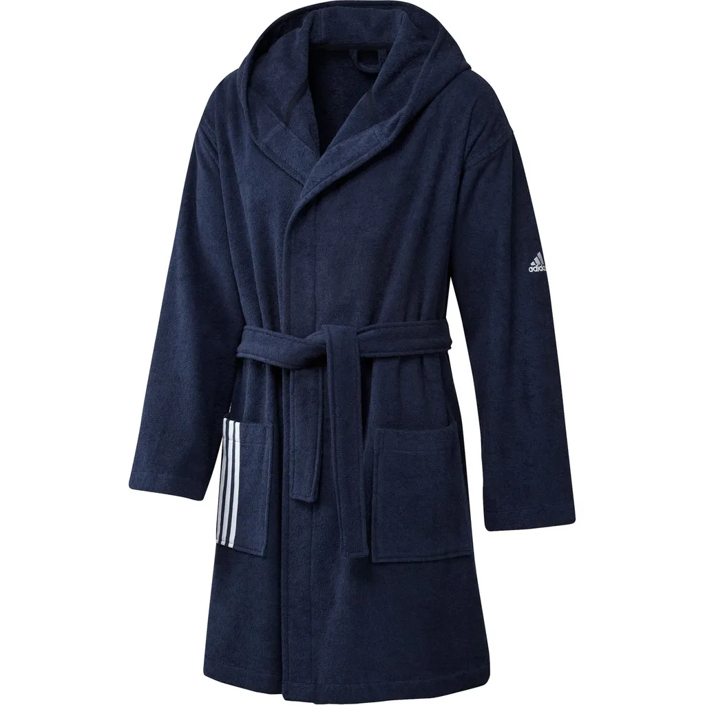 Sortie de bain adidas unie avec 3 bandes - Peignoir de douche Taille S