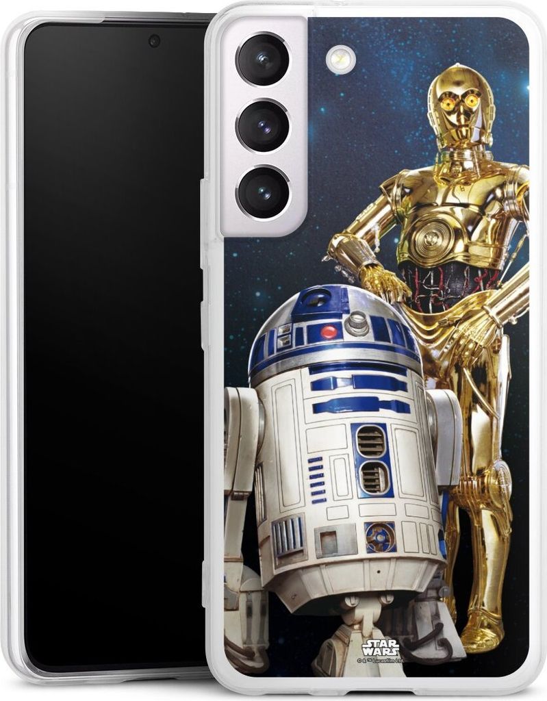 DeinDesign Slim Hülle für Samsung Galaxy S22 Silikon Case Ultra Dünn Handyhülle Star Wars Weltall R2D2