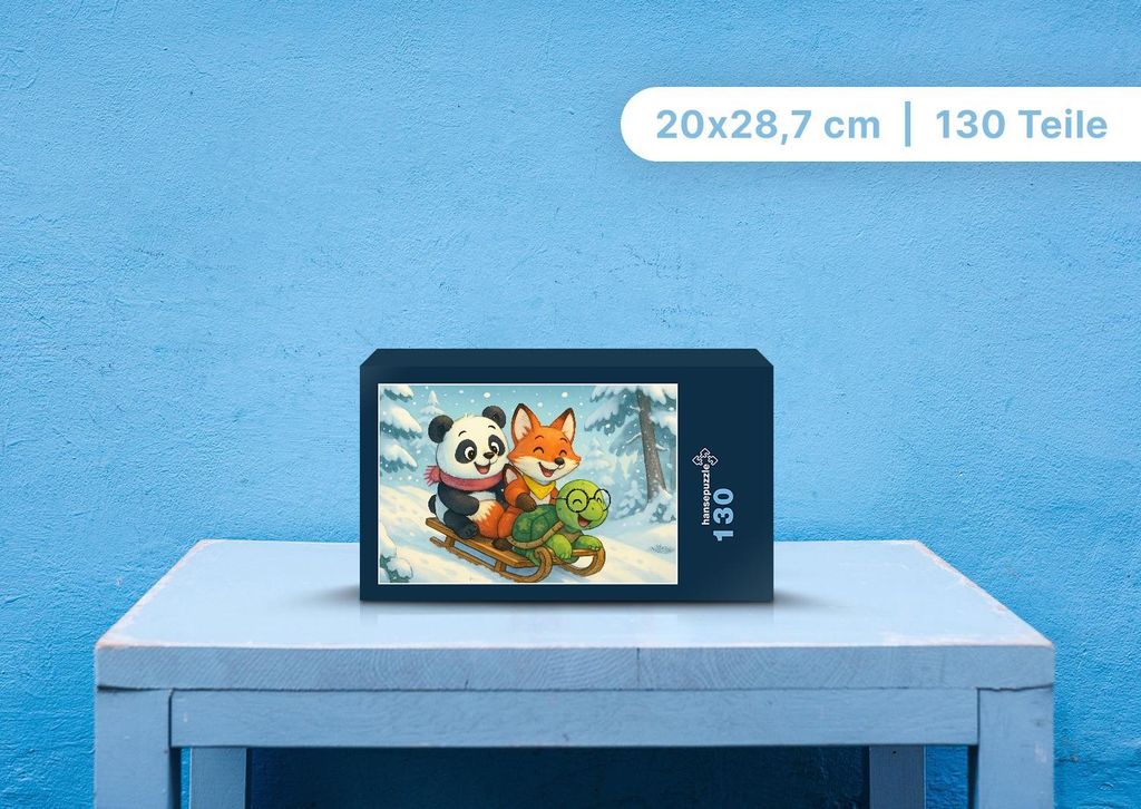 hansepuzzle 110583 - Zara, Pippin und Taz Puzzle, 130 Teile, Kinder, 28,7 x 20,0cm mit hochwertiger Aufbewahrung, Kartonbox & Beutel
