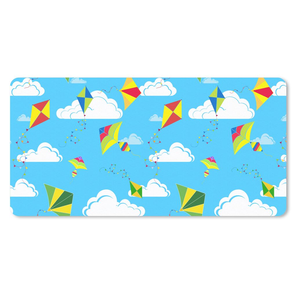 MuchoWow Mauspad Mousepad Drachen - Sommer - Muster 60x30 cm - Mousepads - Maus Mat - Pad - Mausunterlage - Nachhaltig