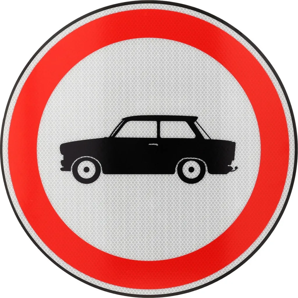 Panneau de signalisation Trabant décoration pour garage et atelier DIY