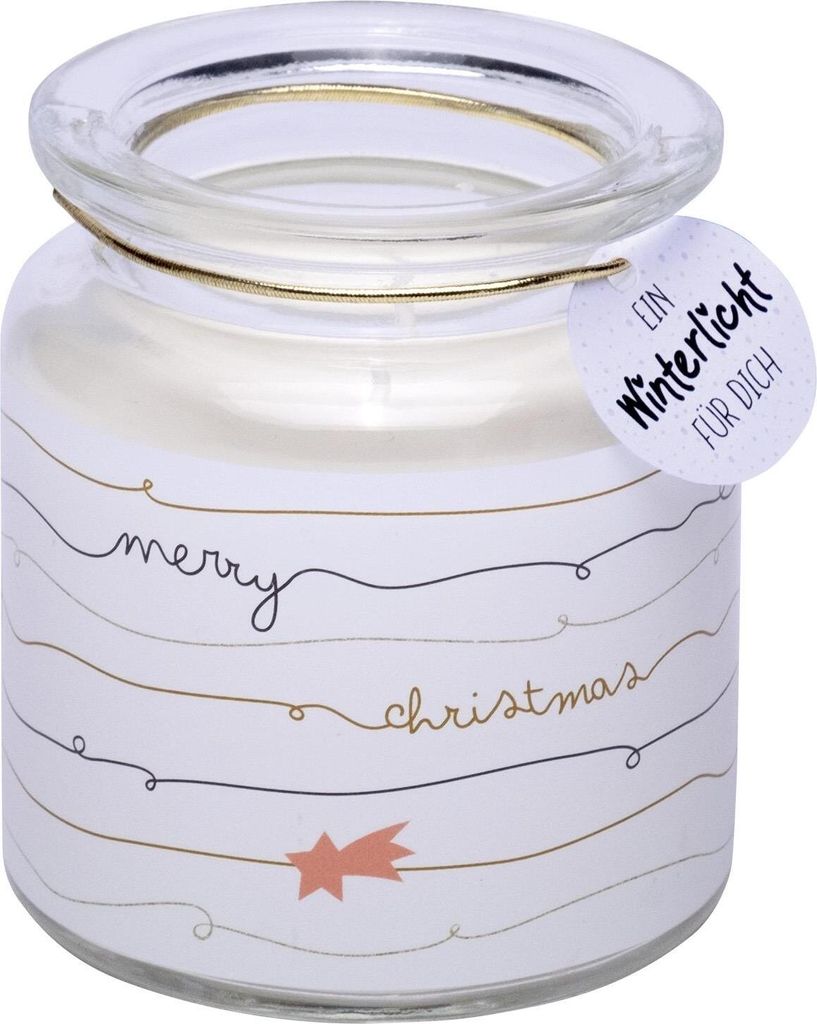 Sheepworld Weihnachtliche Duftkerze im Glas "Merry Produktbild 