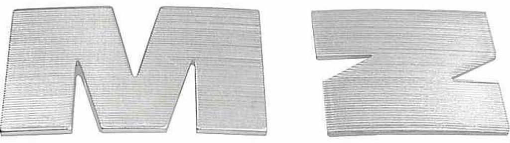Mz Brief Aufkleber Silber Aluminium Dl
