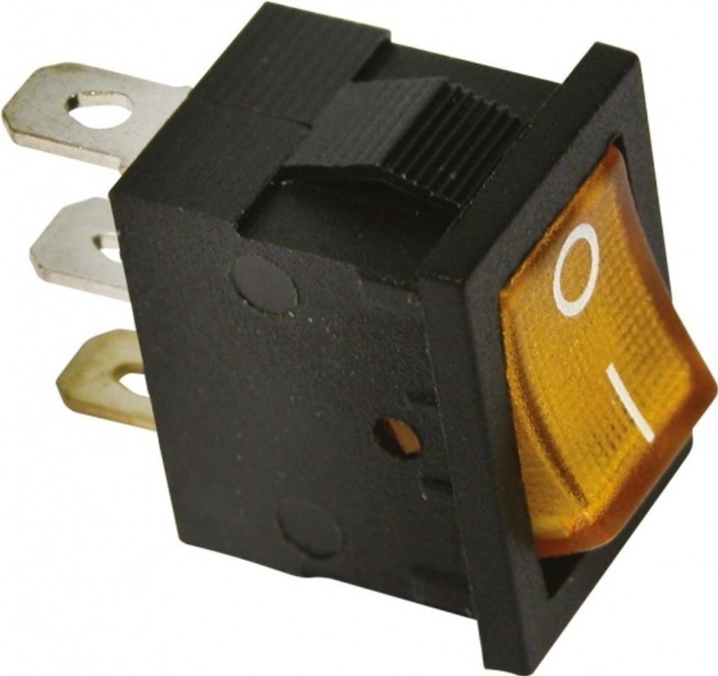 Carpoint schalter 12V orange LED hell schwarz
