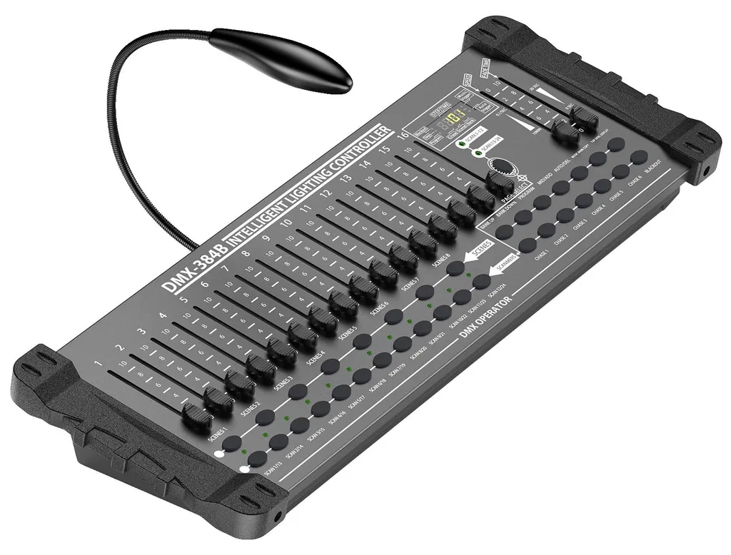 Console DMX 384 Canaux MIDI ZQ12007 - Contrôleur d'Éclairage Prise EU