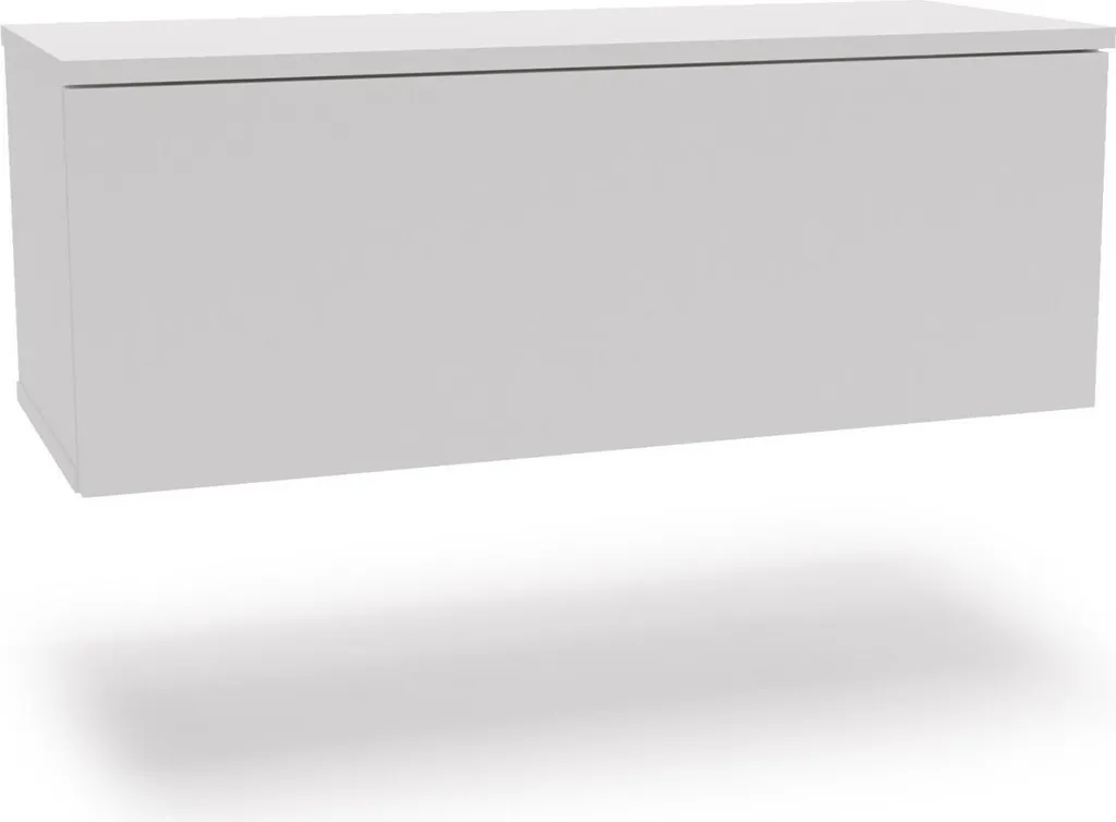 Armoire TV Nicole 80 cm Blanc - Fini la poussière avec ce meuble suspendu