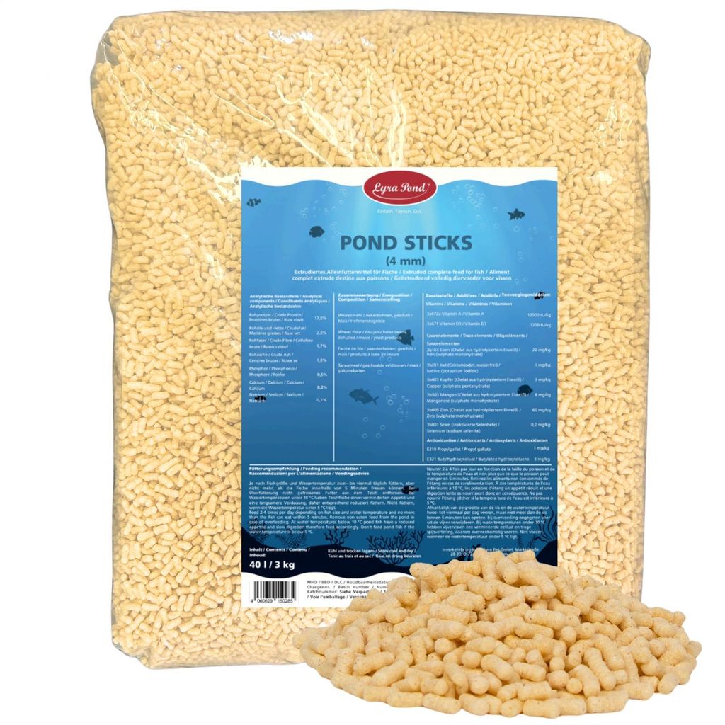 40 Liter (3 kg) Lyra Pond® Pond Sticks Fischfutter Produktbild 
