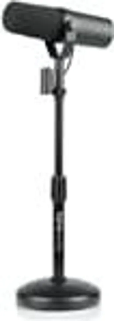 Support de microphone de table compact avec socle circulaire stable