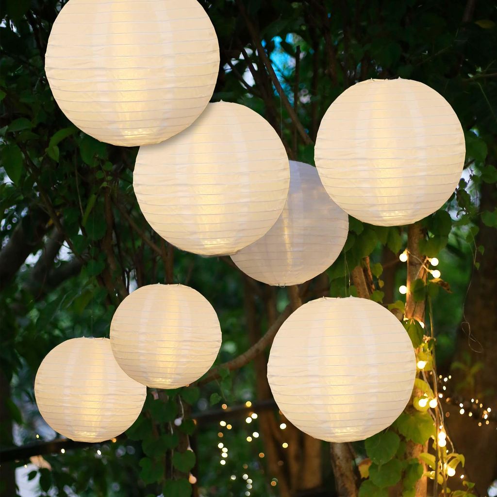Lampions außen warmweiß 7Stk mit Fernbedienung 1x30 / 3x25 Produktbild 
