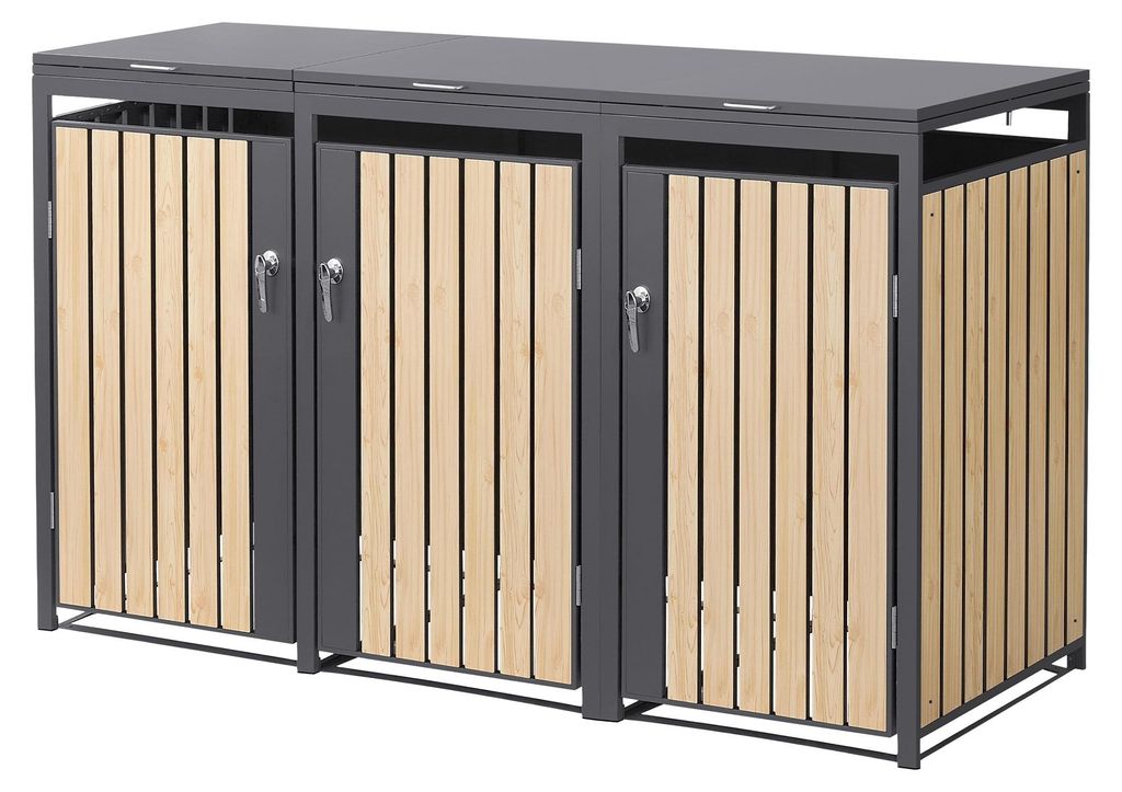 ML-Design, box na kontajnery na odpad, 3 kusy, pre 3 Obrázok produktu 