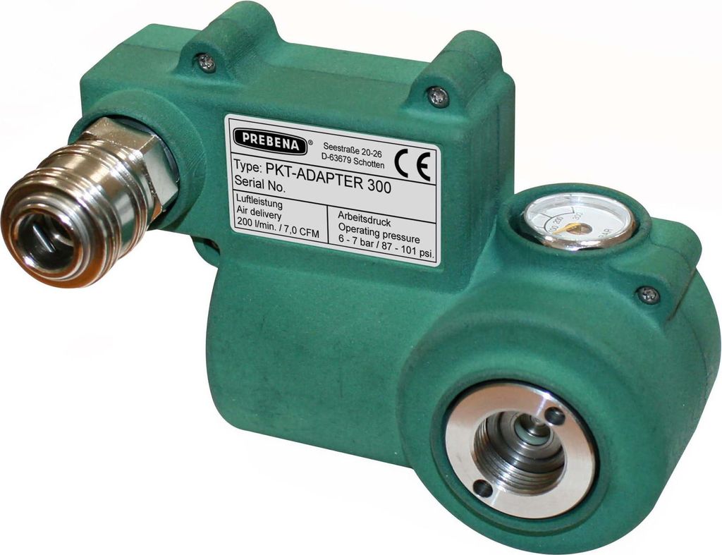 Prebena PKT-Adapter 300 für Anschluss von Druckluftkartuschen KT-1000 an Druckluftgeräte
