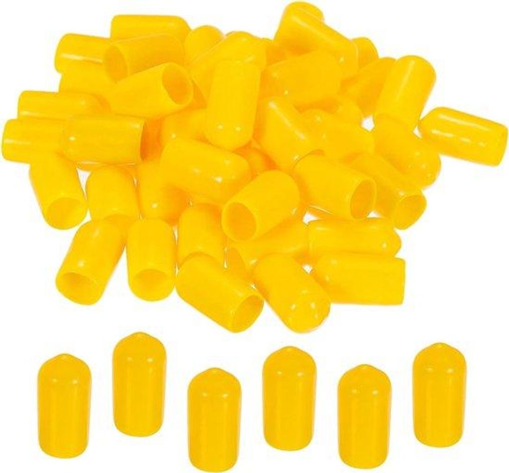Gelbe PVC-Schrauben 8mm - 100 Stück