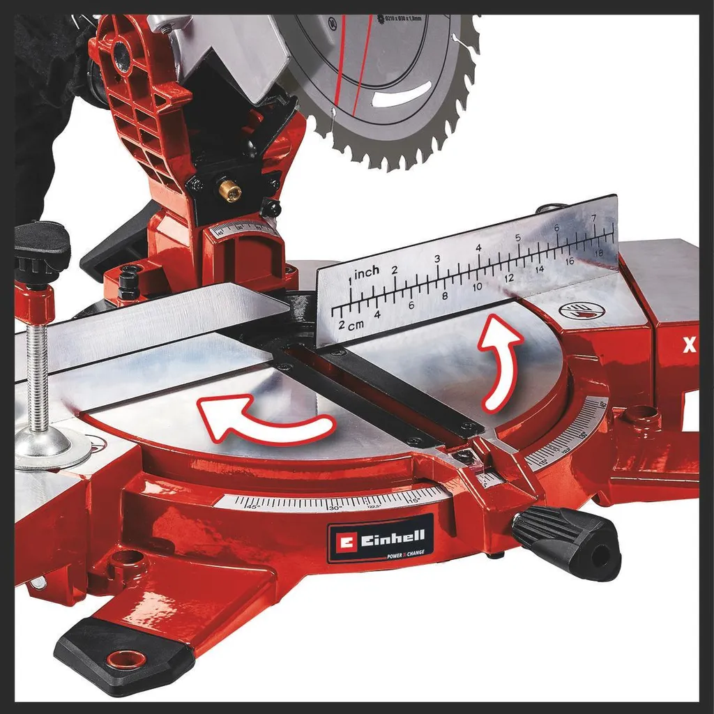 Scie Circulaire à Onglets 210mm Einhell TE-MS 18/210 Li Solo Compacte 18V - 17