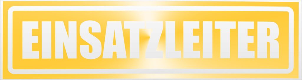 Kiwistar Einsatzleiter invertiert Magnetschild Schild magnetisch - 60cm Gelb - reflektierend - Magnetfolie für Auto PKW Kfz