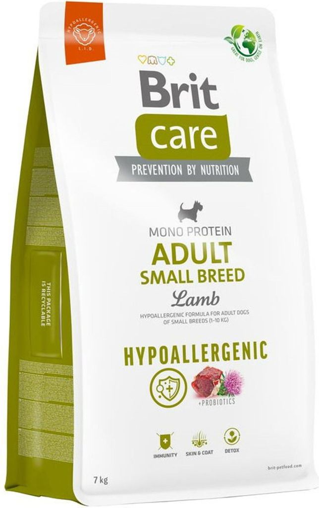 BRIT Care Hypoallergenic Adult Small Breed Lamb&Rice - Trockenfutter für Hunde - 7 kg