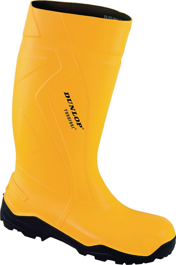 Potthoff Sicherheitsstiefel EN20345 S5 CI SRC Größe 42 Purofort+ gelb Stahlkappe / sohle - 0507-42